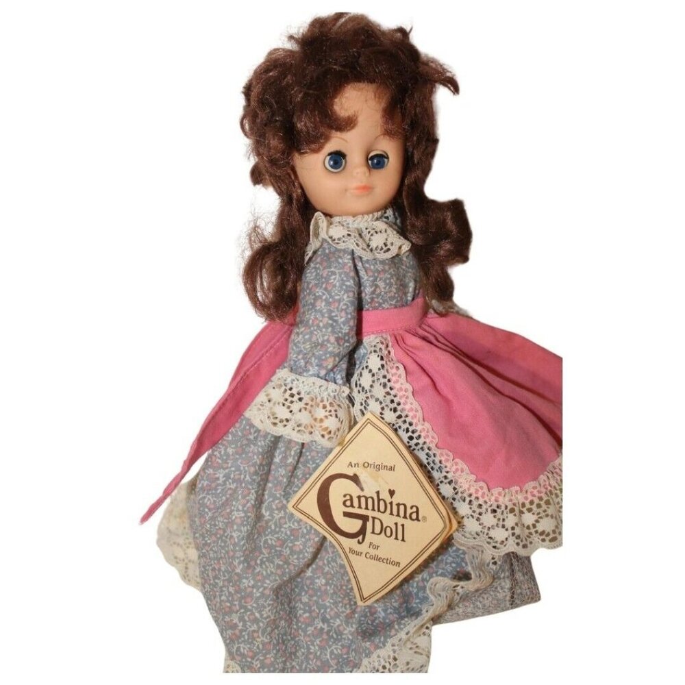 Vintage Original Collection Gambina Girl Doll in Elegant Blue Dress